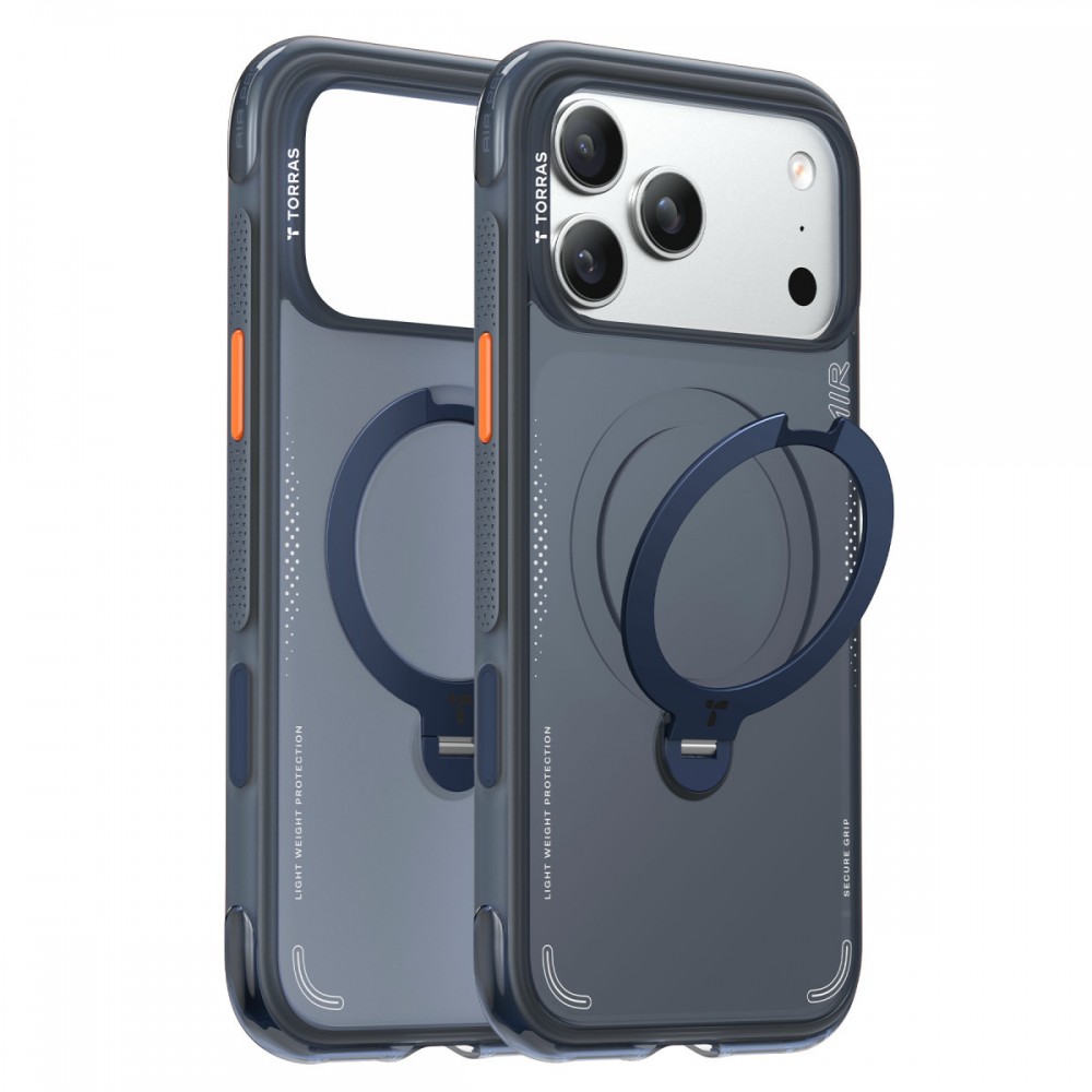 iPhone 17 Pro Max Kılıf | Torras O-Stand Spin Air Serisi | MagSafe Uyumlu 360° Döner Standlı Darbe Korumalı Kapak | MobixMood