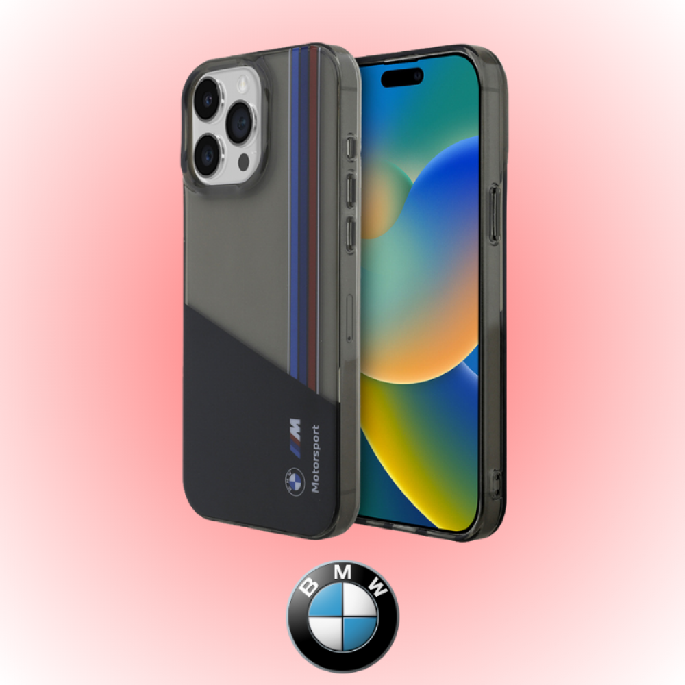 Apple iPhone 15 Pro Max Kılıf | BMW Orijinal Lisanslı | Yarı Transparan M Dizayn Kapak | MobixMood