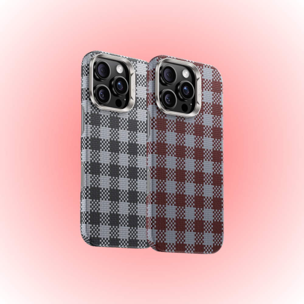 Apple iPhone 15 Pro Kılıf | Benks ArmorVichy | MagSafe Kevlar Ekose Kapak | MobixMood