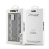iPhone 15 Plus DKNY orijinal lisanslı MagSafe uyumlu 3D yazılı checkered dama desenli ince zarif koruyucu telefon kılıfı