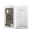 iPhone 17 Guess orijinal lisanslı MagSafe uyumlu dairesel yazı logolu (Circle Classic) klasik tasarımlı telefon kılıfı