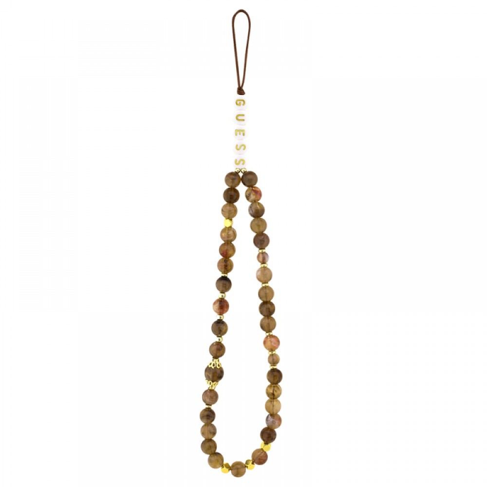 iPhone 16 Plus Guess orijinal lisanslı MagSafe uyumlu PU deri bilek askı ipli yazı logolu lüks koruyucu telefon kılıfı