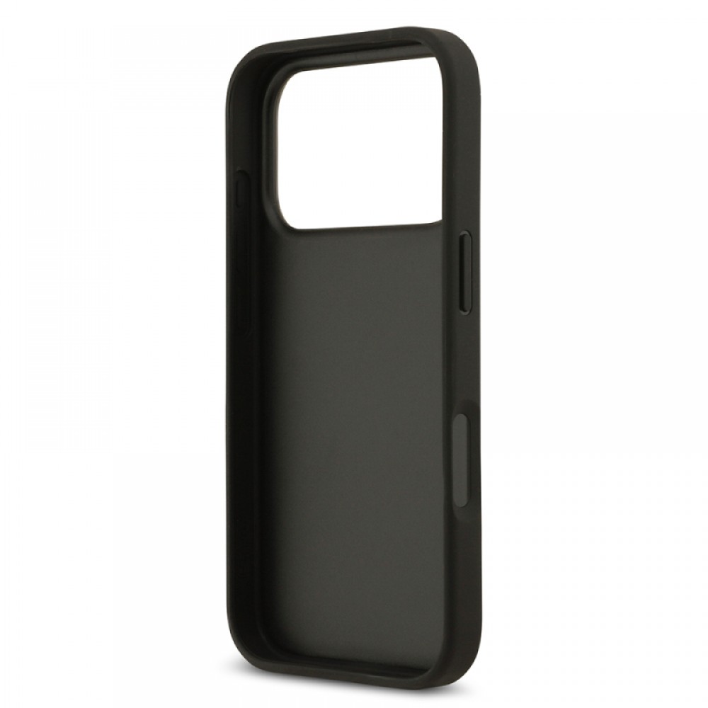 iPhone 17 Pro Guess orijinal lisanslı gül baskılı büyük metal logolu zarif telefon kılıfı