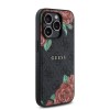 iPhone 14 Pro Guess orijinal lisanslı PU deri gül baskılı 4G desenli MagSafe uyumlu yazı logolu lüks koruyucu telefon kılıfı