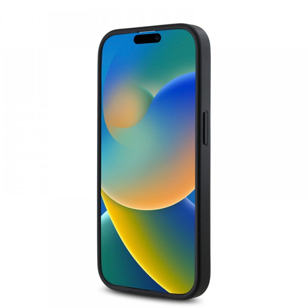 iPhone 14 Pro Guess orijinal lisanslı PU deri gül baskılı 4G desenli MagSafe uyumlu yazı logolu lüks koruyucu telefon kılıfı