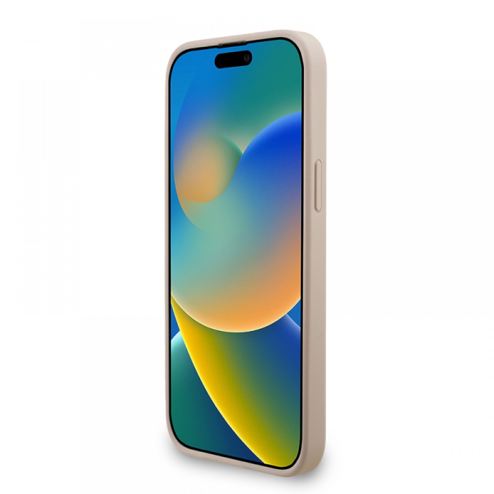 iPhone 14 Pro Max Guess orijinal lisanslı PU deri yazı logolu MagSafe uyumlu bilek askı ipli lüks koruyucu telefon kılıfı