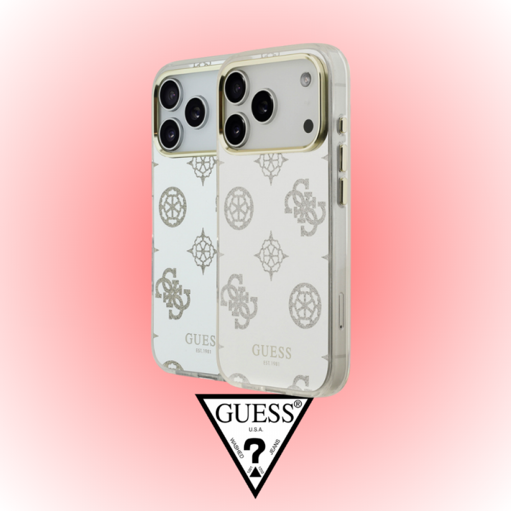 Apple iPhone 17 Pro Kılıf | Guess Orijinal Lisanslı | Simli Aynalı Metal Çerçeveli Kapak | MobixMood