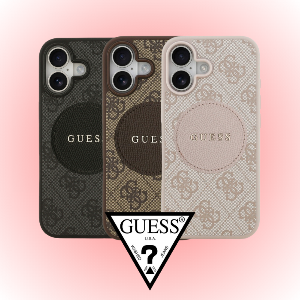 Apple iPhone 17 Kılıf | Guess Orijinal Lisanslı | MagSafe Circle Classic Logolu Kapak | MobixMood