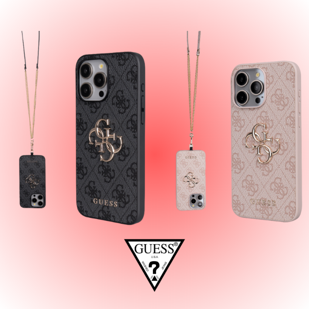 Apple iPhone 14 Pro Max Kılıf | Guess Orijinal Lisanslı | 4G Metal Logolu Çapraz Askılı Kapak | MobixMood