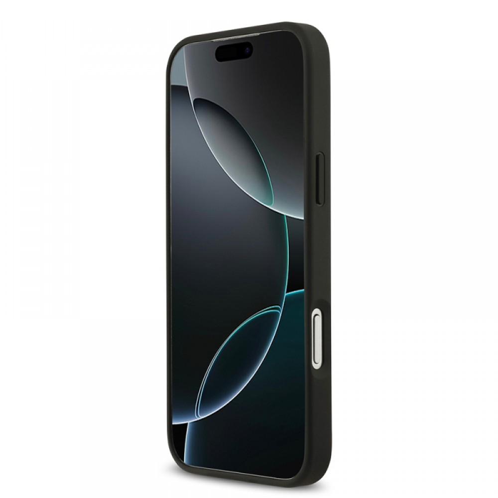 iPhone 17 Pro Max Lacoste orijinal lisanslı MagSafe uyumlu kartlıklı PU deri karışık monogram desenli telefon kılıfı