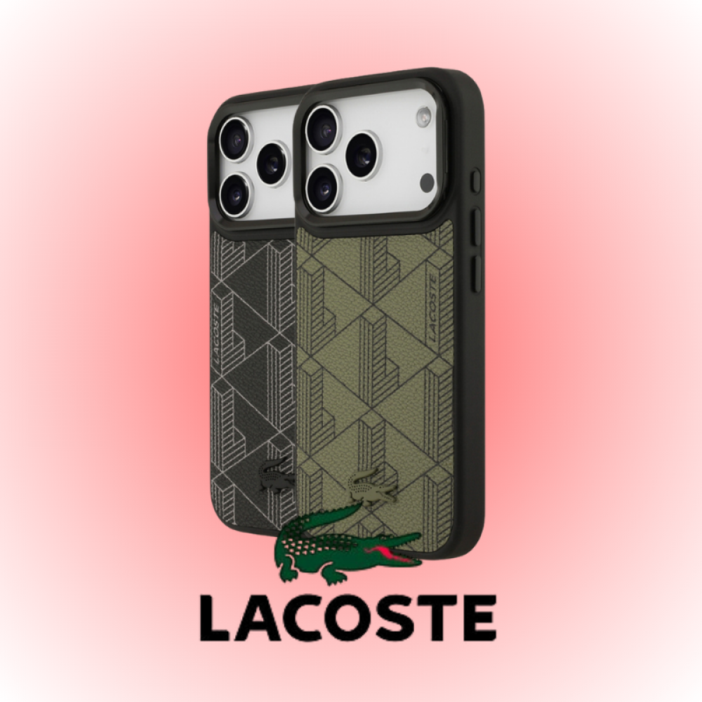 Apple iPhone 17 Pro Kılıf | Lacoste Orijinal Lisanslı | MagSafe Standlı Monogram Kapak | MobixMood