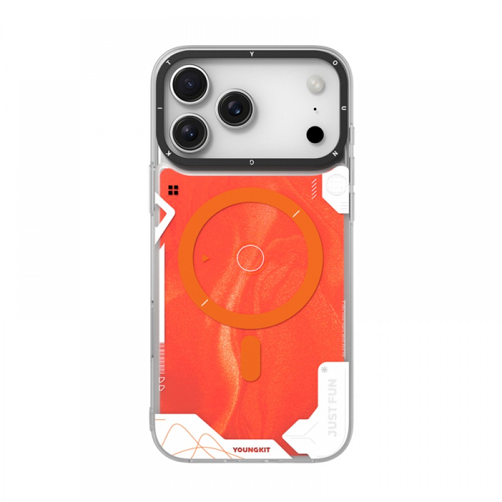 iPhone 17 Pro MagSafe uyumlu parlak kumlu sıvı tasarımlı karanlıkta parlayan Galaxy Fantasy serisi telefon kılıfı