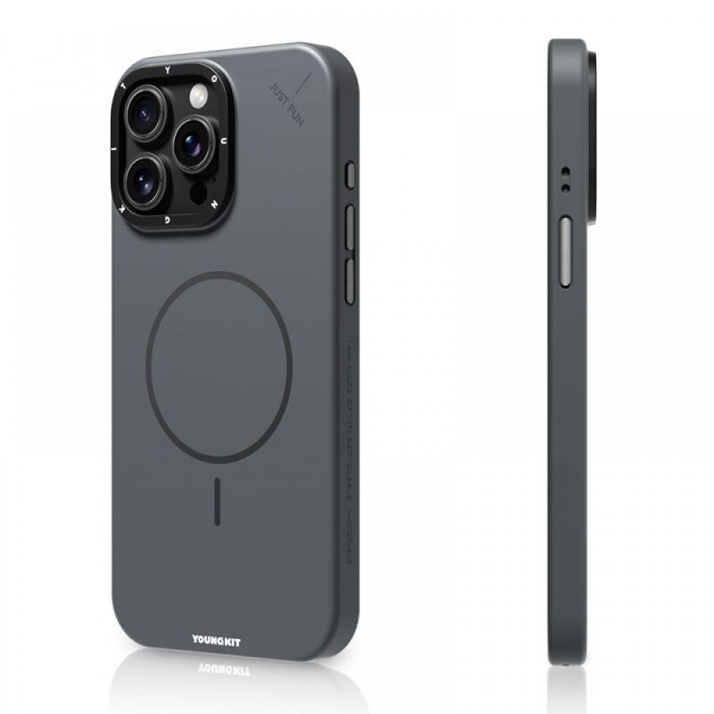 iPhone 15 Pro Max Youngkit Dynamag serisi MagSafe uyumlu 2 metre düşme korumalı 500+ testli sararmaz mat yüzeyli telefon kılıfı