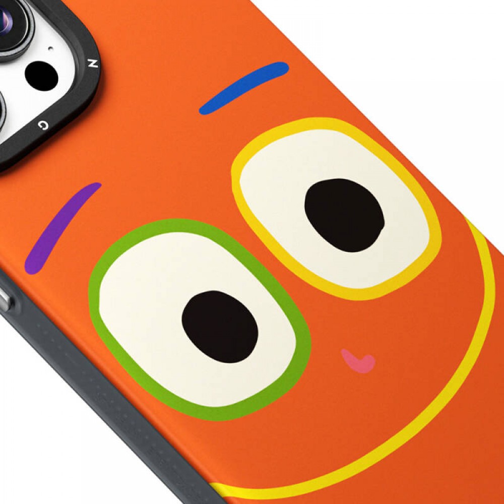 iPhone 14 Pro Youngkit Daily Happy serisi MagSafe uyumlu Sunshine tasarımlı 500+ düşme testli sararmaya dayanıklı tam koruma sağlayan eğlenceli telefon kılıfı