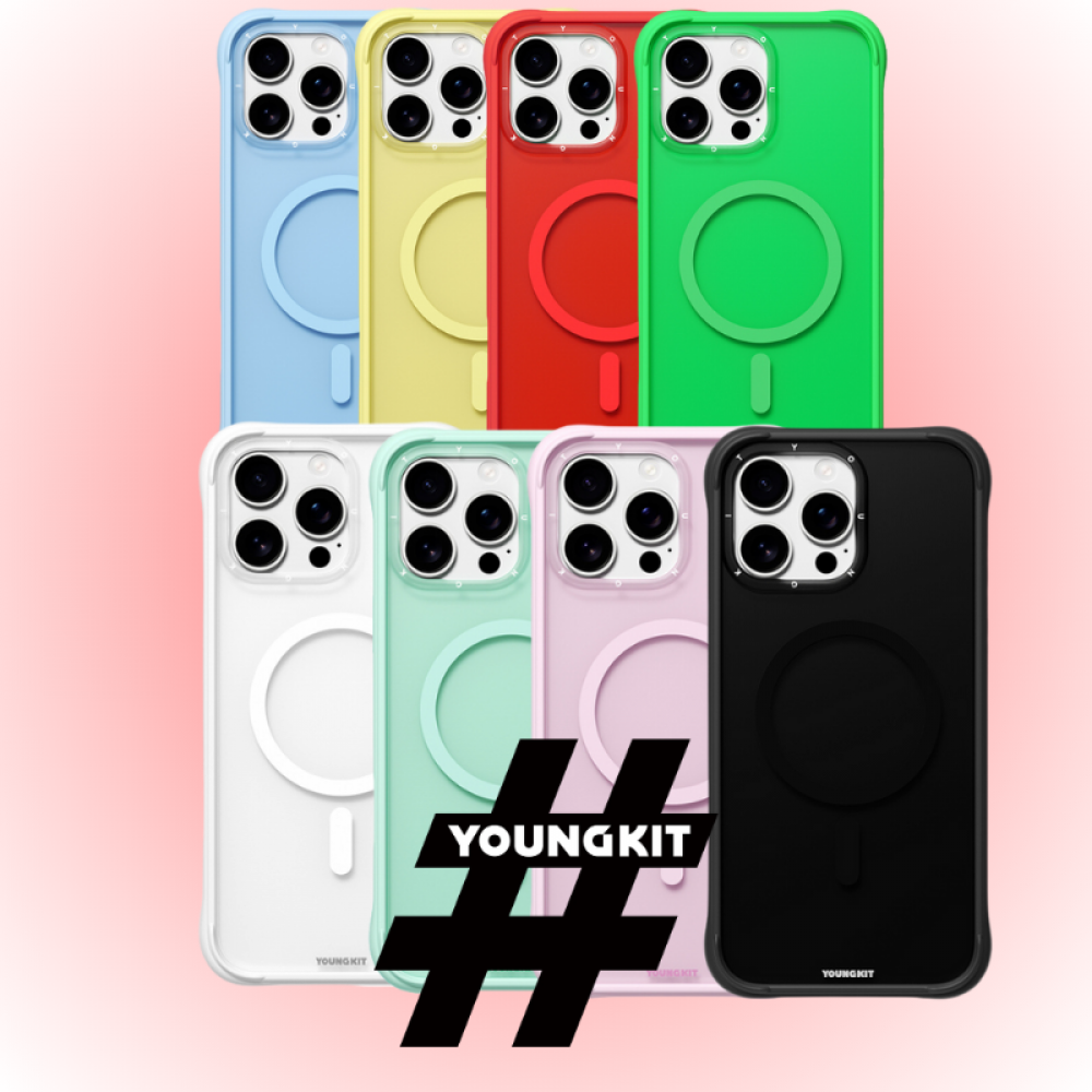 Apple iPhone 16 Pro Kılıf | Youngkit Macaroon Serisi | MagSafe 2M Korumalı Kapak | MobixMood