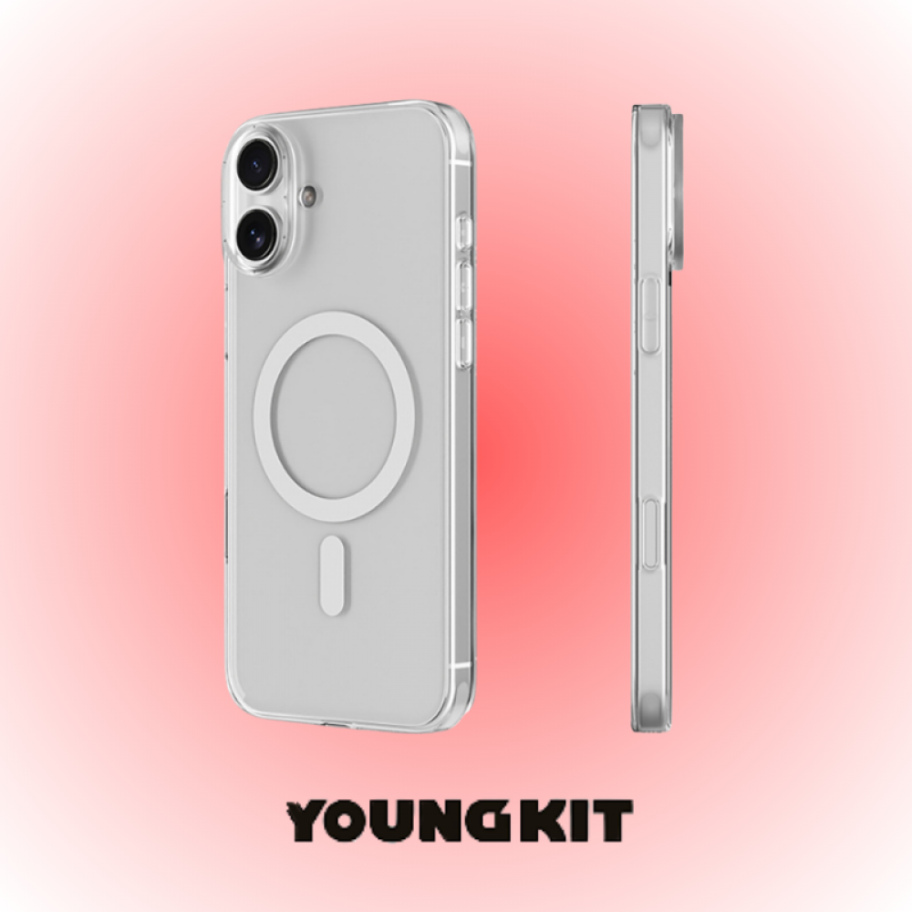 Apple iPhone 16 Kılıf | Youngkit Ice Serisi | MagSafe Sararma Karşıtı Şeffaf Kapak | MobixMood