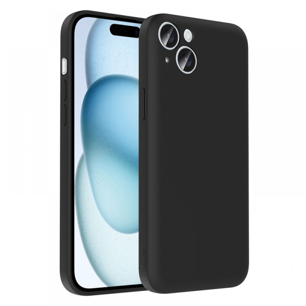 iPhone 15 Plus Zore Vitra serisi kamera korumalı gizli kartlık hazneli minimalist tasarımlı esnek silikon telefon kılıfı