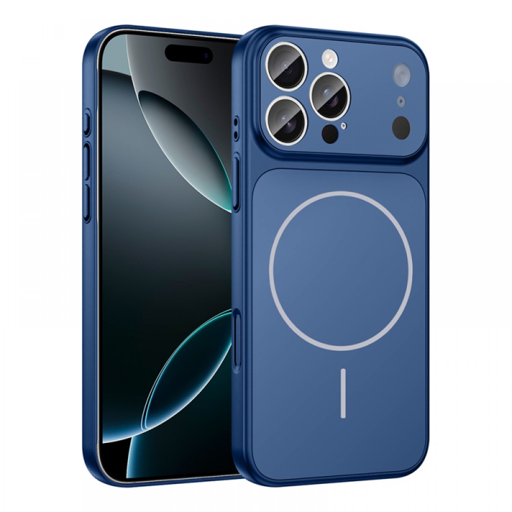 iPhone 14 Pro Max Zore Formen MagSafe uyumlu cam kamera korumalı ince dayanıklı PC malzemeden üretilmiş zarif telefon kılıfı