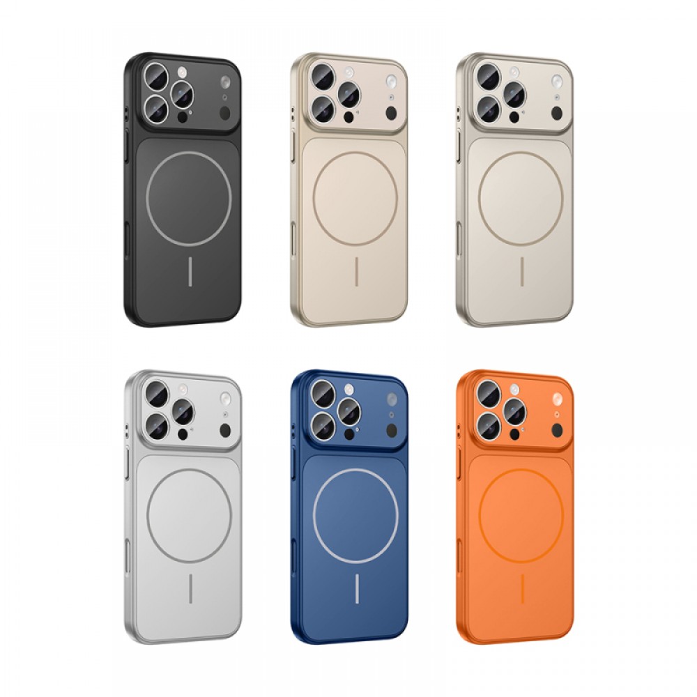 iPhone 15 Pro Max Zore Formen MagSafe uyumlu cam kamera korumalı ince dayanıklı PC malzemeden üretilmiş zarif telefon kılıfı