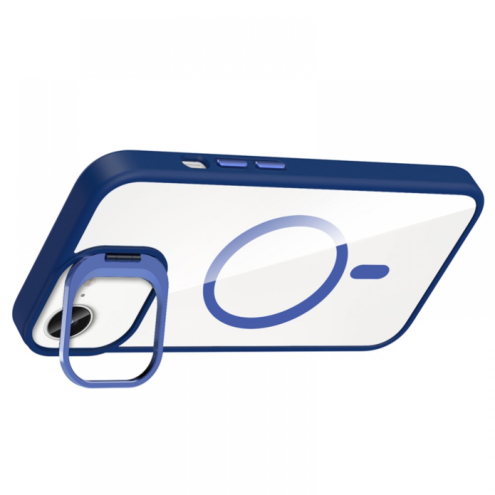 iPhone 16E Zore Etro MagSafe uyumlu entegre standlı kamera lens hediyeli şeffaf TPU PC hibrid koruyucu telefon kılıfı