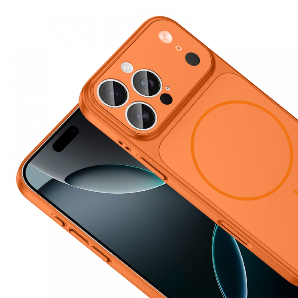 iPhone 16 Pro Max'i iPhone 17 Pro Max'e dönüştüren Zore Formen MagSafe uyumlu cam kamera korumalı PC hibrid telefon kılıfı