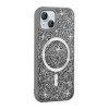 iPhone 15 Plus Zore Mozaik serisi MagSafe uyumlu pırlanta taş detaylı esnek silikon malzemeden üretilmiş lüks koruyucu telefon kılıfı