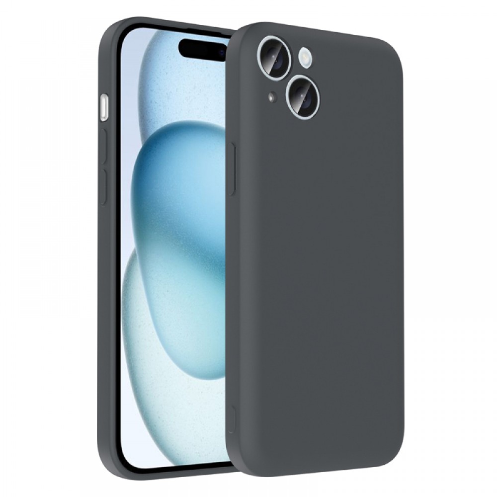 iPhone 15 Plus Zore Vitra serisi kamera korumalı gizli kartlık hazneli minimalist tasarımlı esnek silikon telefon kılıfı