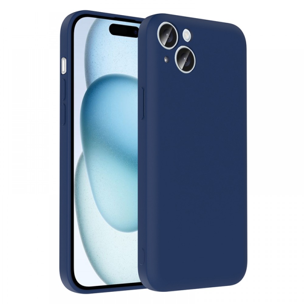 iPhone 15 Plus Zore Vitra serisi kamera korumalı gizli kartlık hazneli minimalist tasarımlı esnek silikon telefon kılıfı