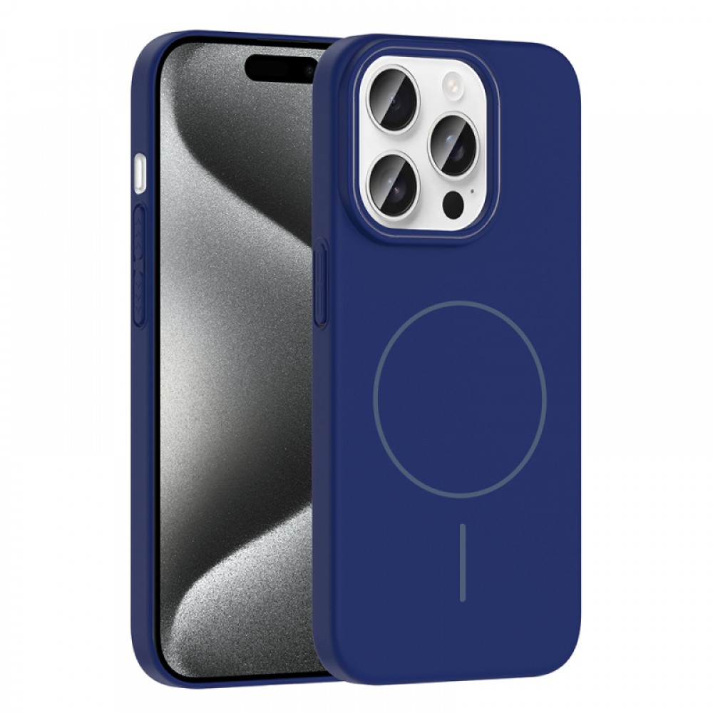 iPhone 15 Pro Zore Ruby serisi MagSafe uyumlu pürüzsüz sert kaplamalı gelişmiş kenar ve kamera korumalı telefon kılıfı