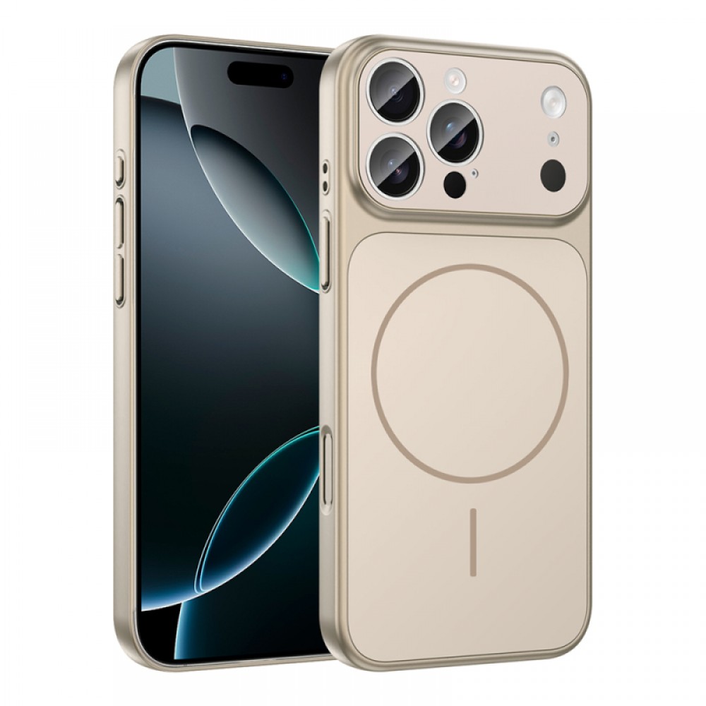 iPhone 16 Pro Zore Formen MagSafe uyumlu cam kamera korumalı ince dayanıklı PC malzemeden üretilmiş zarif telefon kılıfı