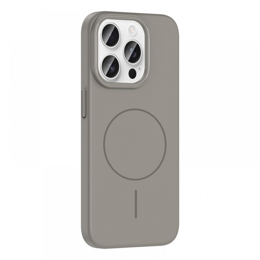 iPhone 15 Pro Zore Ruby serisi MagSafe uyumlu pürüzsüz sert kaplamalı gelişmiş kenar ve kamera korumalı telefon kılıfı