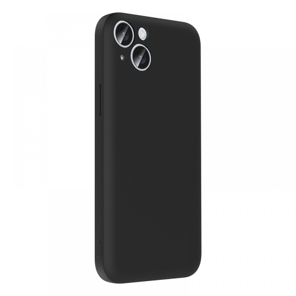 iPhone 15 Plus Zore Vitra serisi kamera korumalı gizli kartlık hazneli minimalist tasarımlı esnek silikon telefon kılıfı