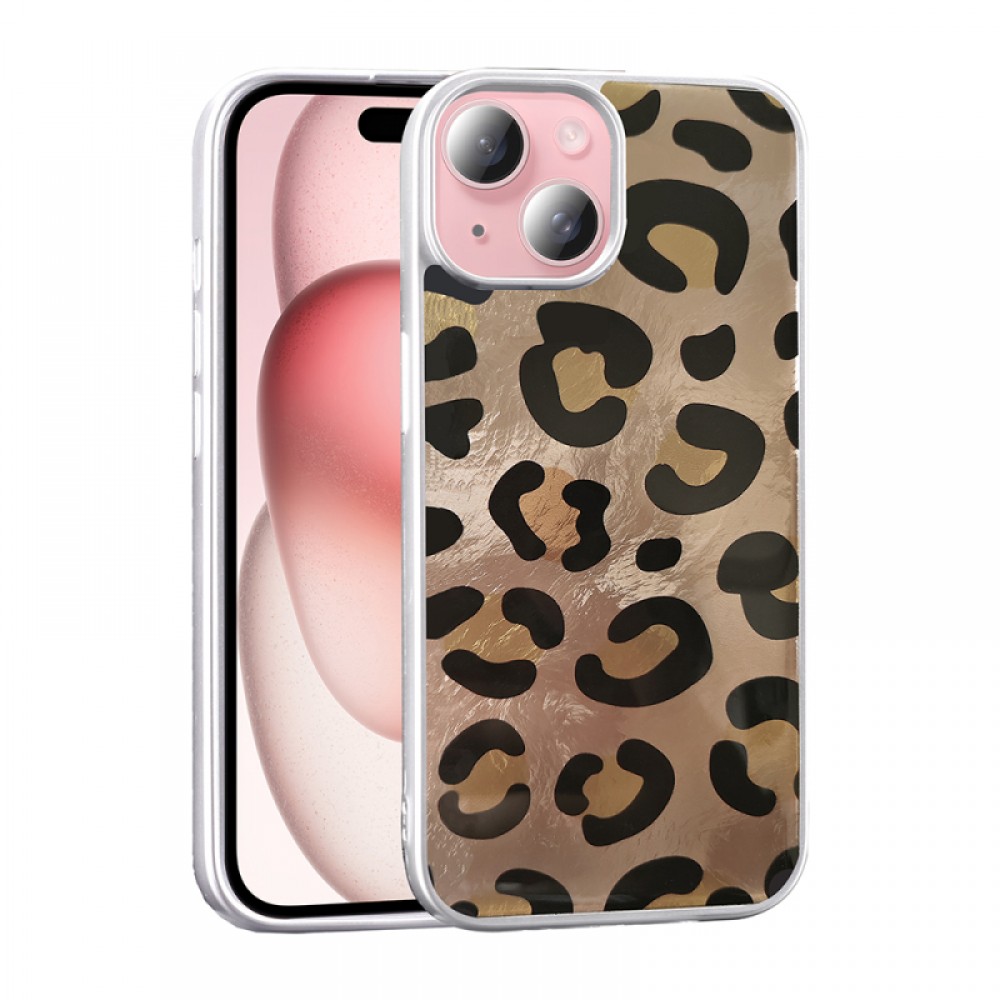 iPhone 15 Zore Mep serisi fiyonk leopar gibi farklı desenli esnek darbeye dayanıklı ince şık koruyucu telefon kılıfı
