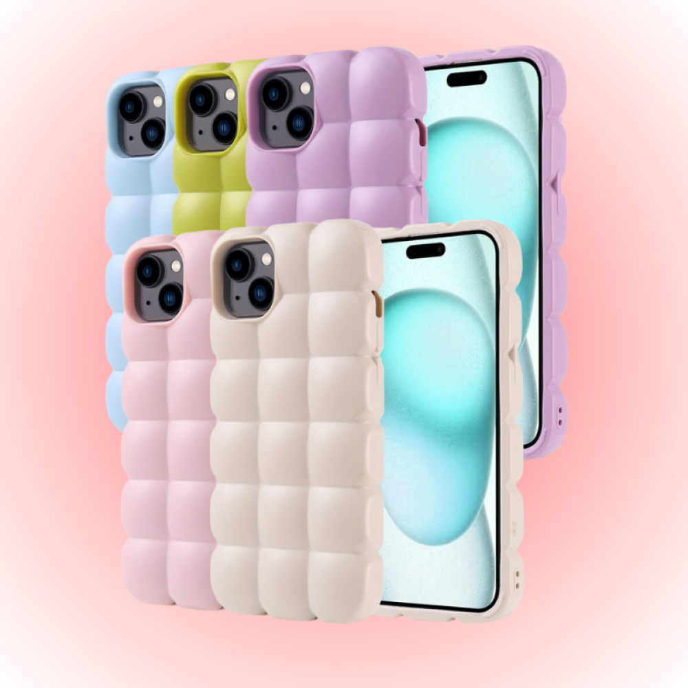 Apple iPhone 15 Plus Kılıf | Zore Dom Dom | Airbag Etkili Parlak Silikon Kapak | MobixMood