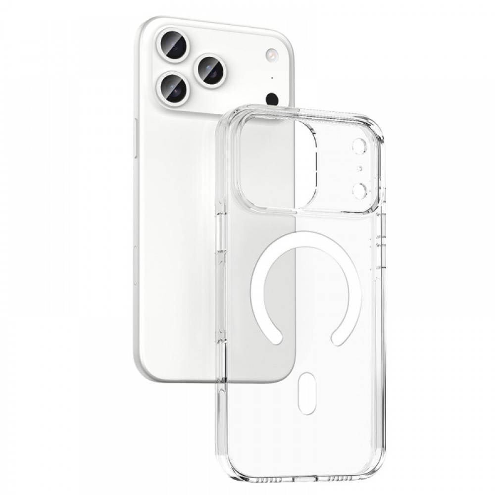 iPhone 17 Pro Max MagSafe uyumlu tam kamera korumalı şeffaf Zore Kripto telefon kılıfı