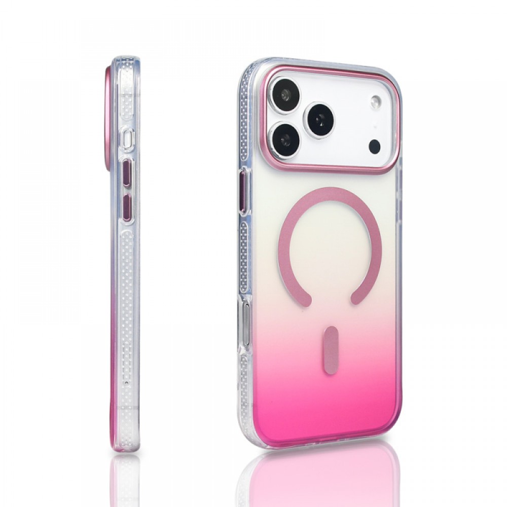 iPhone 17 Pro Max Zore Toros MagSafe uyumlu transparan renk geçişli telefon kılıfı