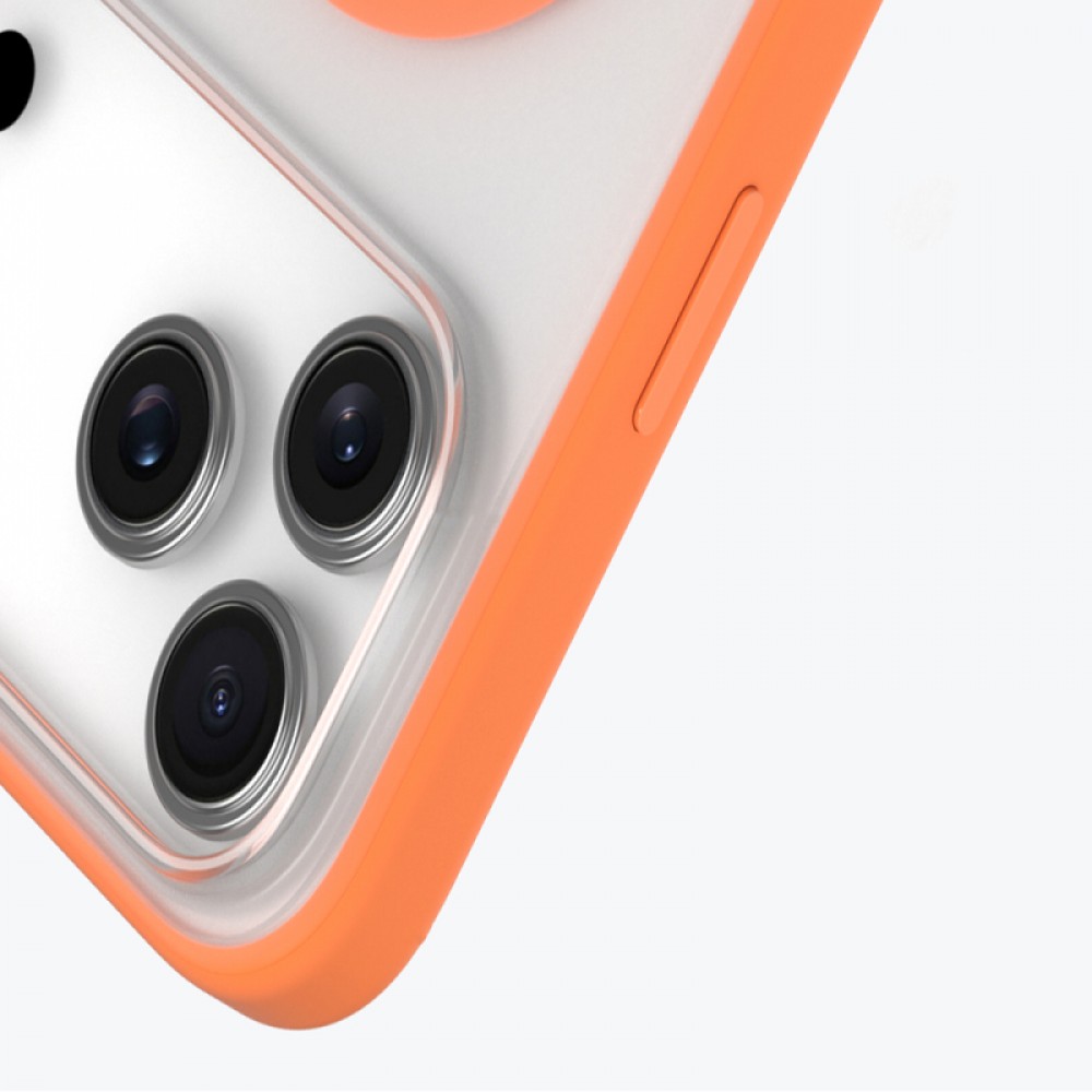 iPhone 17 Pro Max MagSafe uyumlu Youngkit Clear serisi şeffaf mat arka yüzeyli renkli çerçeveli telefon kılıfı