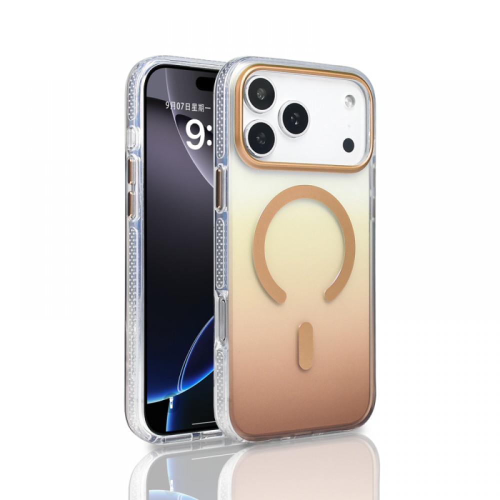 iPhone 17 Pro Max Zore Toros MagSafe uyumlu transparan renk geçişli telefon kılıfı