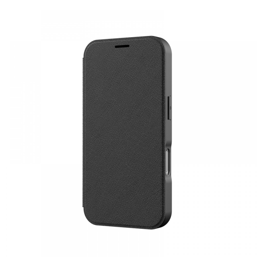 iPhone 17 Air Raptic Air Folio MagSafe uyumlu şeffaf arka kartlıklı kapaklı deri görünümlü koruyucu telefon kılıfı