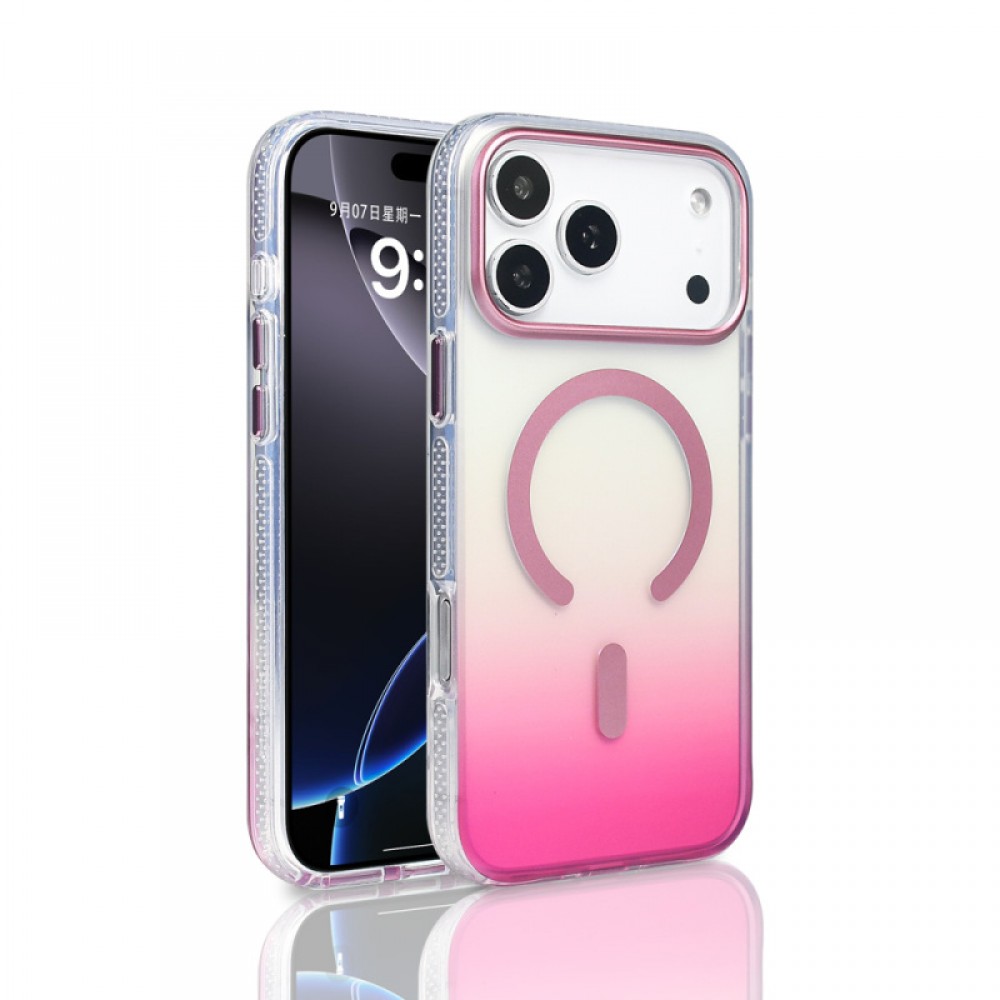 iPhone 17 Pro Max Zore Toros MagSafe uyumlu transparan renk geçişli telefon kılıfı