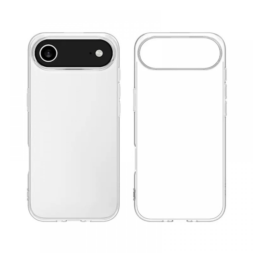 iPhone 17 Air Zore Süper Silikon ultra ince şeffaf esnek tam koruma sağlayan telefon kılıfı