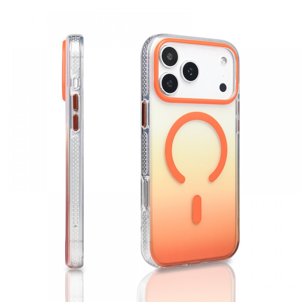 iPhone 17 Pro Max Zore Toros MagSafe uyumlu transparan renk geçişli telefon kılıfı