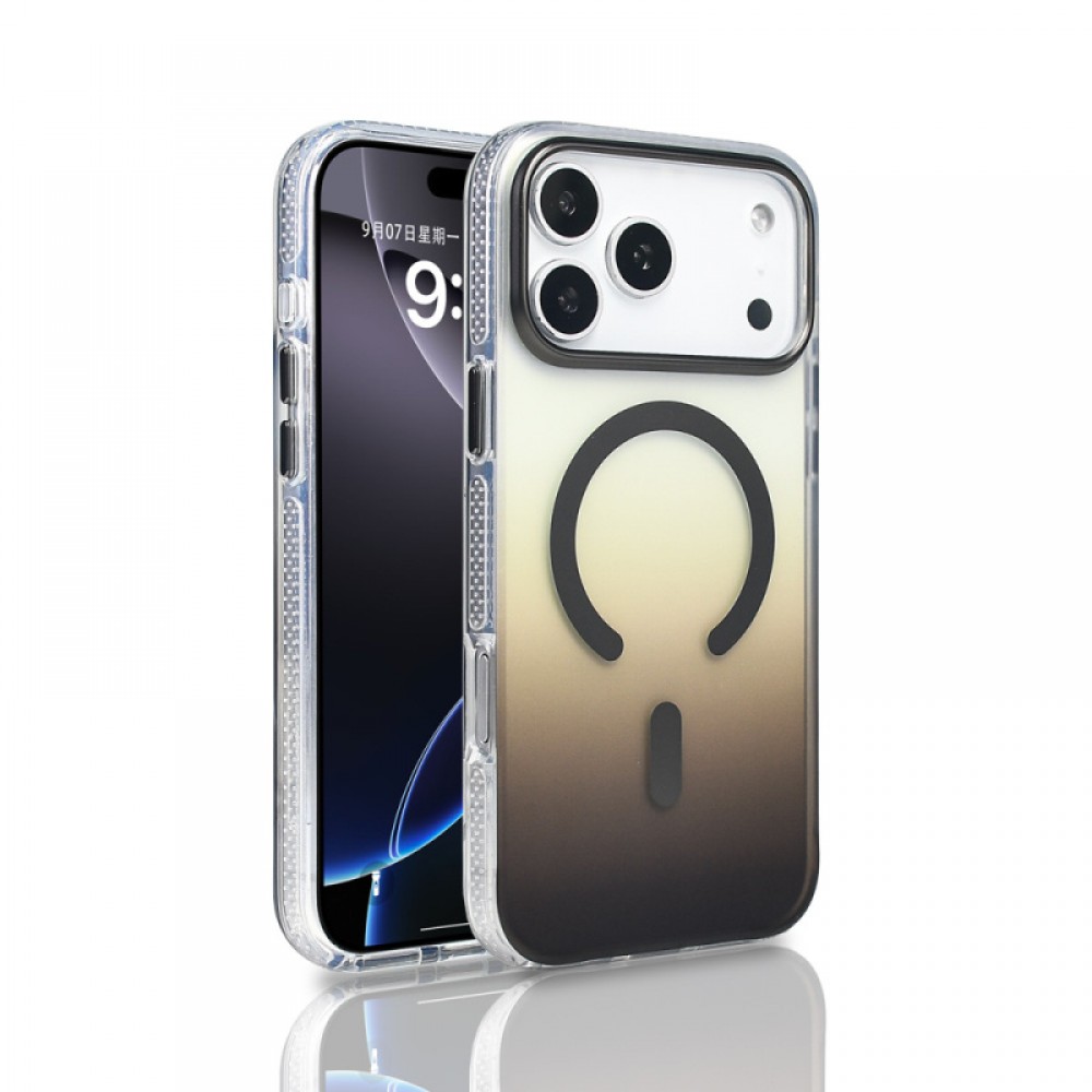 iPhone 17 Pro Max Zore Toros MagSafe uyumlu transparan renk geçişli telefon kılıfı