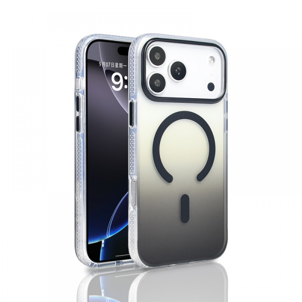 iPhone 17 Pro Max Zore Toros MagSafe uyumlu transparan renk geçişli telefon kılıfı