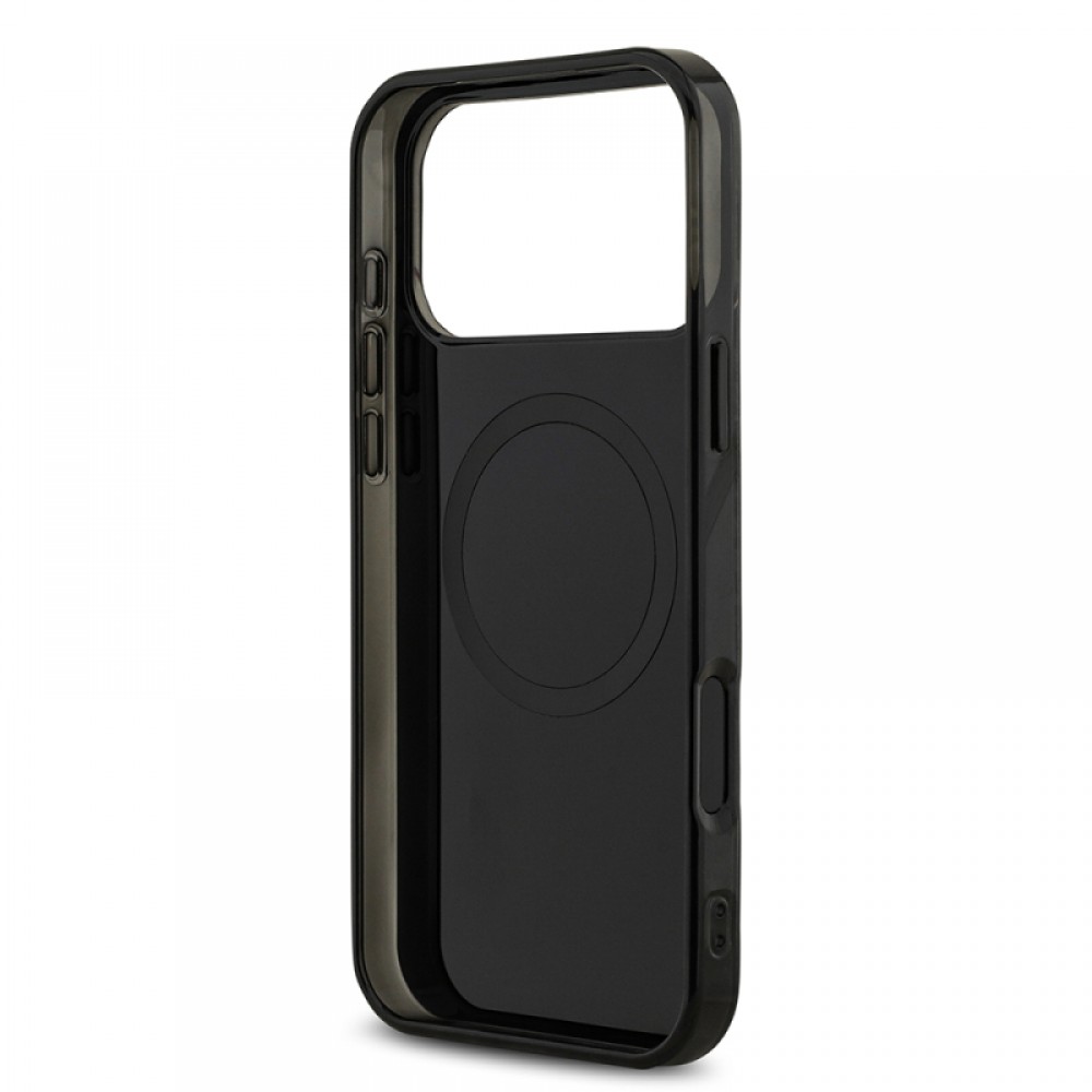 iPhone 17 Pro Max AMG orijinal lisanslı MagSafe uyumlu kırmızı çapraz çizgili çift katmanlı telefon kılıfı