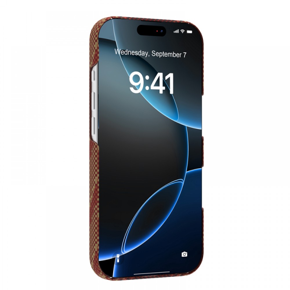 iPhone 17 Pro Raptic Aramid Skin Bionic serisi MagSafe uyumlu aramid fiber biyonik desenli telefon kılıfı