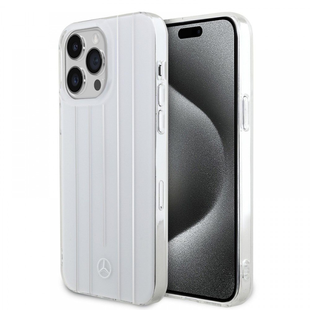 iPhone 14 Pro Max Mercedes Benz orijinal lisanslı New Urban 3 serisi sert PC paralel çizgi desenli zarif koruyucu telefon kılıfı