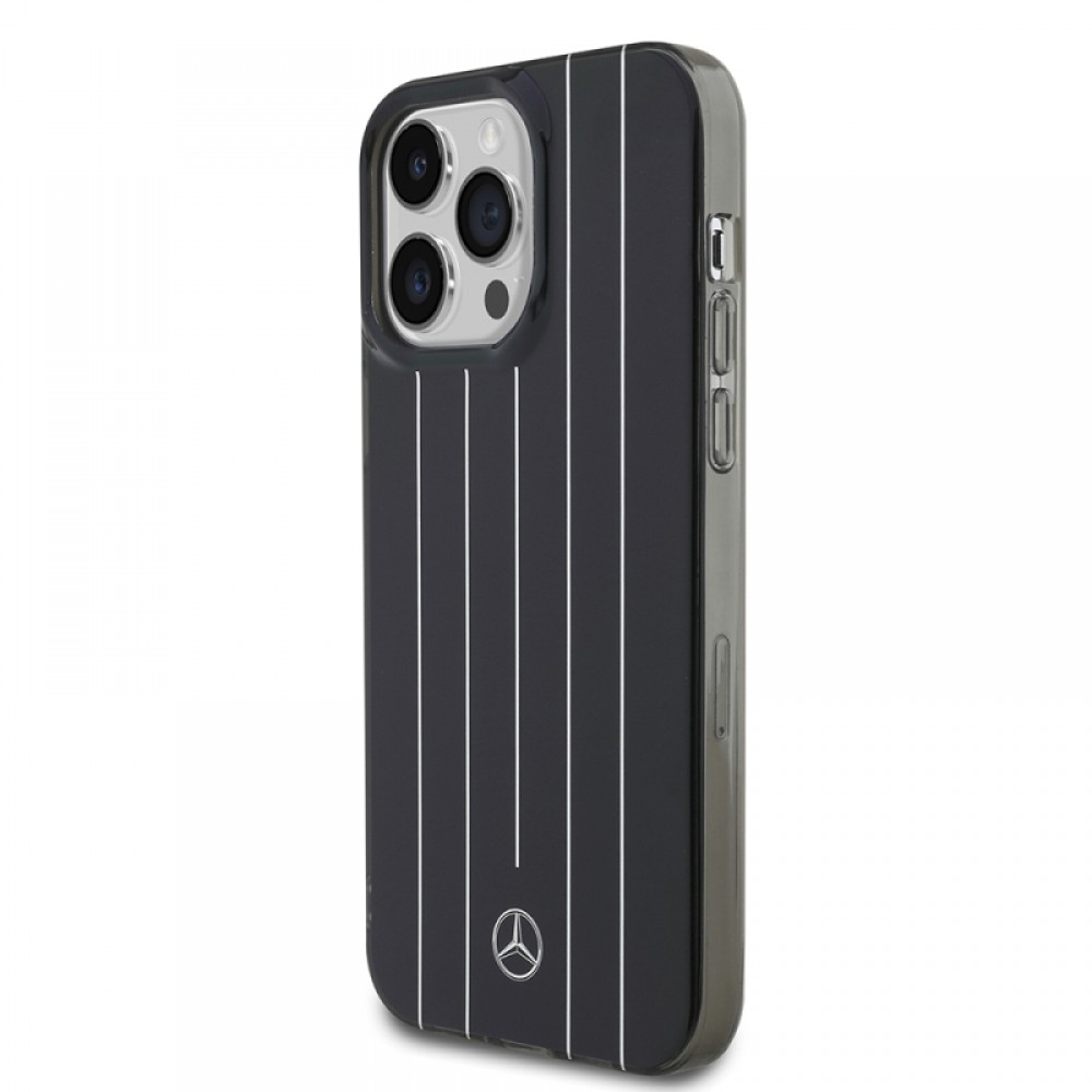 iPhone 14 Pro Max Mercedes Benz orijinal lisanslı New Urban 3 serisi sert PC paralel çizgi desenli zarif koruyucu telefon kılıfı