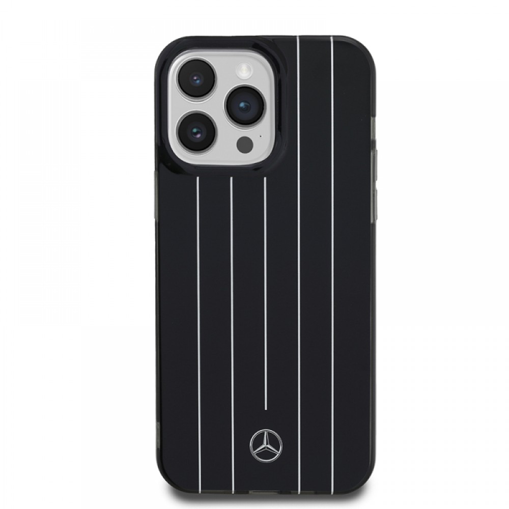 iPhone 14 Pro Max Mercedes Benz orijinal lisanslı New Urban 3 serisi sert PC paralel çizgi desenli zarif koruyucu telefon kılıfı