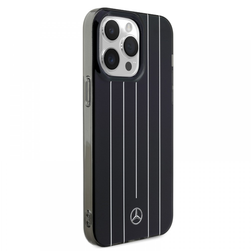 iPhone 14 Pro Max Mercedes Benz orijinal lisanslı New Urban 3 serisi sert PC paralel çizgi desenli zarif koruyucu telefon kılıfı